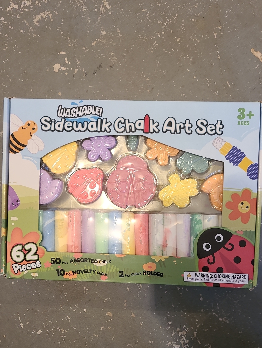 Washable Sidewalk Chalk Art Set for Kids - Multicolor